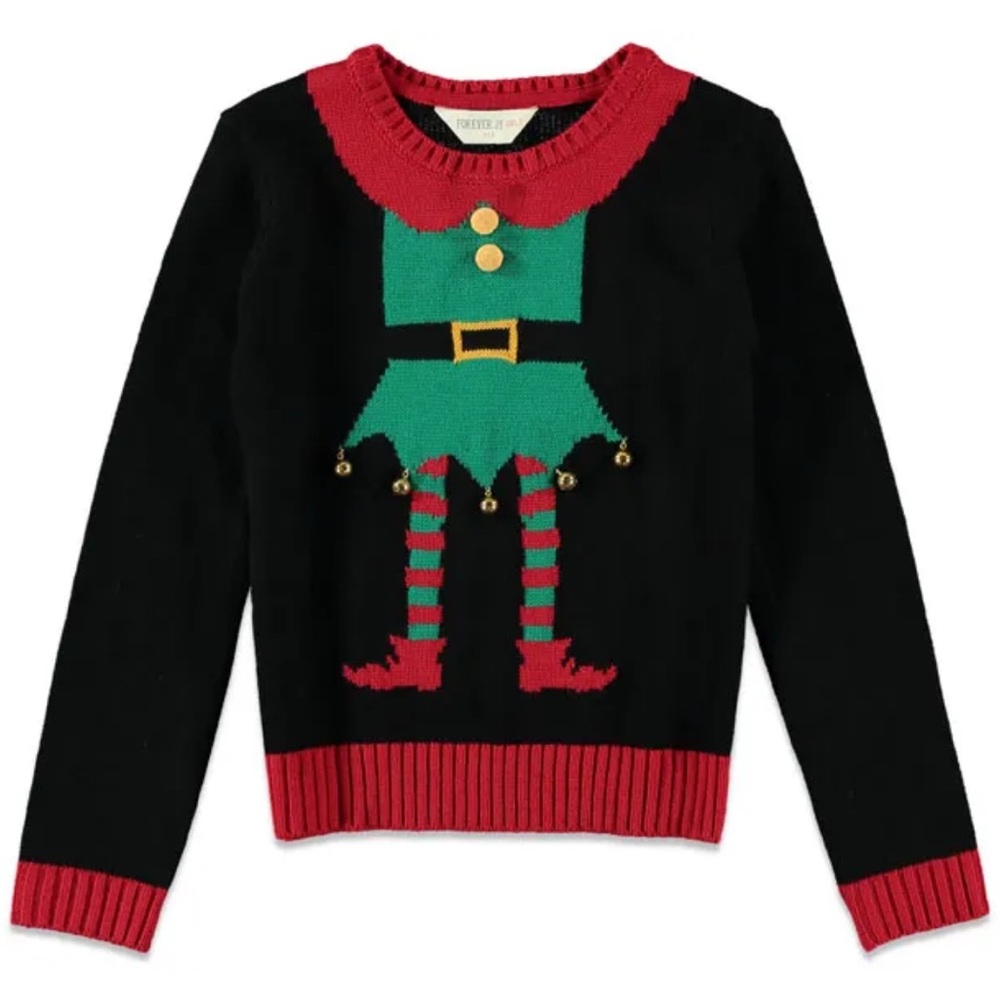 Forever 21 Red and Black Knit Sweater size 1X